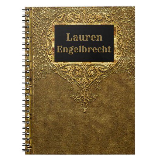 Calabrias IX Victoriaans monogram oude boekstijl Notitieboek (Voorkant)