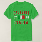 Calabrië Italia Italiaanse vlag T-shirt (Design voorkant)