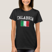 Calabrië Italiaanse vlag Italiaanse  afstand T-shirt (Voorkant)