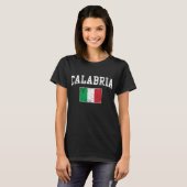 Calabrië Italiaanse vlag Italiaanse  afstand T-shirt (Voorkant volledig)