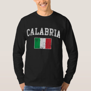 Calabrië Italiaanse vlag Italiaanse afstand T-shirt
