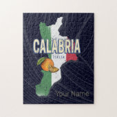 Calabrië Italië Retro Regio Kaart  Souvenir Legpuzzel (Verticaal)