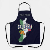Calabrië Italië Retro Regio Kaart  Souvenir Schort (Voorkant)
