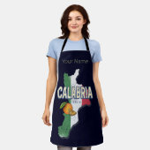 Calabrië Italië Retro Regio Kaart  Souvenir Schort (Gedragen)