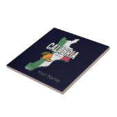 Calabrië Italië Retro Regio Kaart  Souvenir Tegeltje (Zijkant)