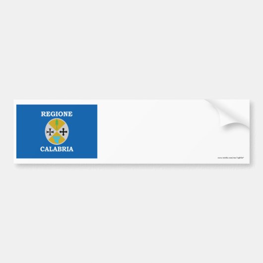 Calabrië vlag bumpersticker (Voorkant)