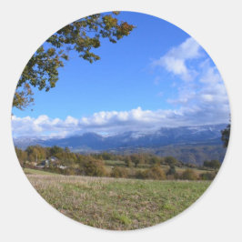 Calabrisch platteland ronde sticker