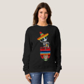 Calaca Blanket Pocket Serape Mexican Gift Cinco de Trui (Voorkant volledig)