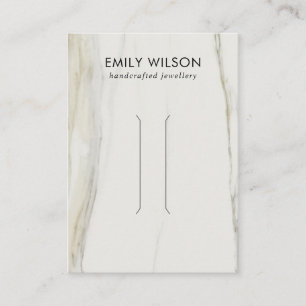 CALACATTA MARBLE TEXTURE HAIR CLIP DISPLAY-KAART VISITEKAARTJE