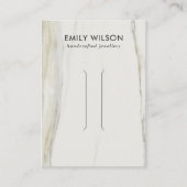 CALACATTA MARMER TEXTUUR HAARCLIP DISPLAY KAART VISITEKAARTJE (Voorkant)