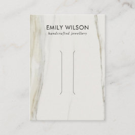 CALACATTA MARMER TEXTUUR HAARCLIP DISPLAY KAART VISITEKAARTJE