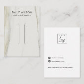 CALACATTA MARMER TEXTUUR HAARCLIP DISPLAY KAART VISITEKAARTJE (Voorkant / Achterkant)