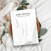 CALACATTA MARMER TEXTUUR HAARCLIP DISPLAY KAART VISITEKAARTJE