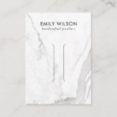 CALACATTA MARMER TEXTUUR HAARCLIP DISPLAY KAART VISITEKAARTJE (Voorkant)