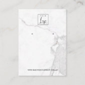 CALACATTA MARMER TEXTUUR STUD OORBEL DISPLAY KAART VISITEKAARTJE (Voorkant)