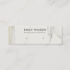 CALACATTA MARMER TEXTUUR STUD OORBEL DISPLAY MINI VISITEKAARTJE