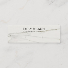 CALACATTA MARMER TEXTUUR STUD OORBEL DISPLAY MINI VISITEKAARTJE