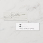 CALACATTA MARMER TEXTUUR STUD OORBEL DISPLAY MINI VISITEKAARTJE (Voorkant / Achterkant)