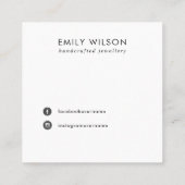 CALACATTA MARMER TEXTUUR STUD OORBEL DISPLAY VIERKANTE VISITEKAARTJE (Achterkant)