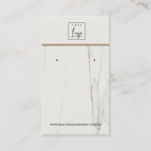 CALACATTA MARMER TEXTUUR STUD OORBEL DISPLAY