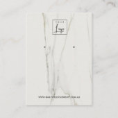 CALACATTA MARMER TEXTUUR STUD OORBEL DISPLAY VISITEKAARTJE (Voorkant)