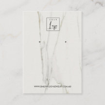 CALACATTA MARMER TEXTUUR STUD OORBEL DISPLAY