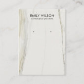 CALACATTA MARMER TEXTUUR STUD OORBEL DISPLAY VISITEKAARTJE (Voorkant)