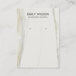 CALACATTA MARMER TEXTUUR STUD OORBEL DISPLAY VISITEKAARTJE