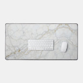 Calacatta marmeren textuur — top-down Uitzicht Bureaumat (Keyboard & Muis)