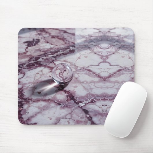 Calacatta Viola Marmer met Water Sphere Macro Muismat (Met muis)