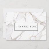 Calacatta White Marble Bedankt Notitiekaartje (Achterkant)