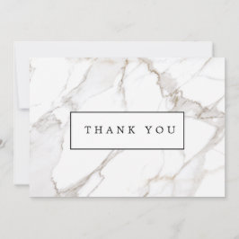 Calacatta White Marble Bedankt Notitiekaartje