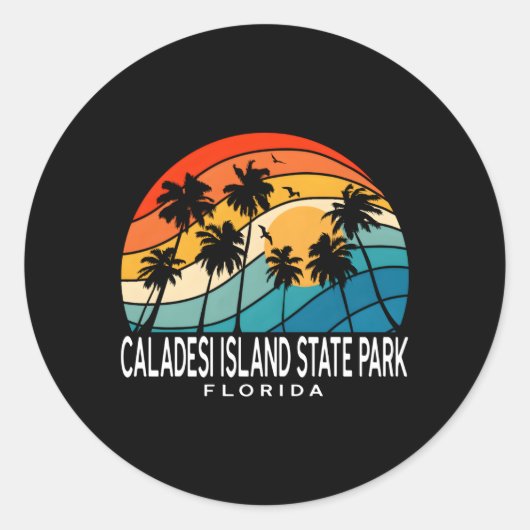 Caladesi Island State Park Florida Tropical Beach Ronde Sticker (Voorkant)
