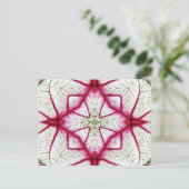 Caladium Kaleidoscope, rood, wit en groen Briefkaart (Staand voorkant)