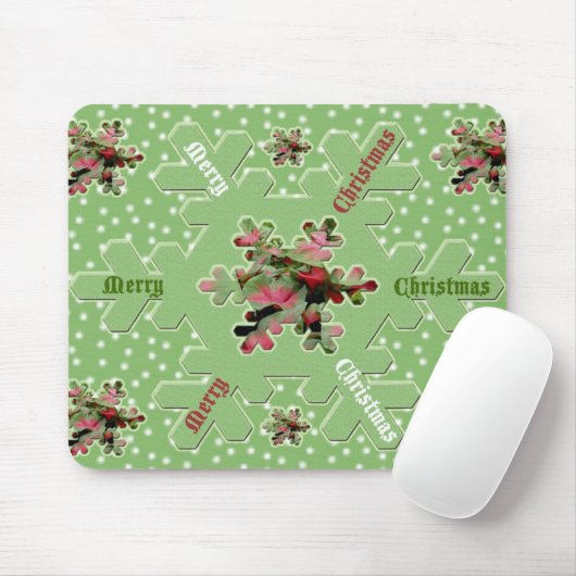 Caladium Merry Kerstmis Mousepad Muismat (Met muis)