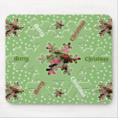 Caladium Merry Kerstmis Mousepad Muismat (Voorkant)