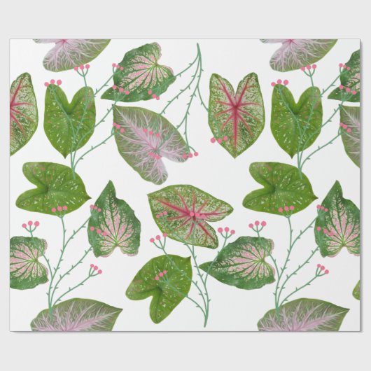 Caladium Pattern for plant lovers Cadeaupapier (Vlak)