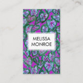 Caladium tropische bladeren geïllustreerde waterve visitekaartje (Voorkant)