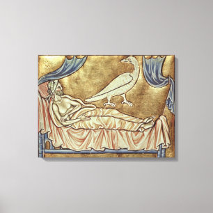 Caladriusvogel, naar verluidt foretell canvas afdruk