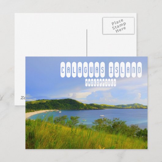Calaguas Island, Filipijnen van Bicol Briefkaart (Voorkant / Achterkant)