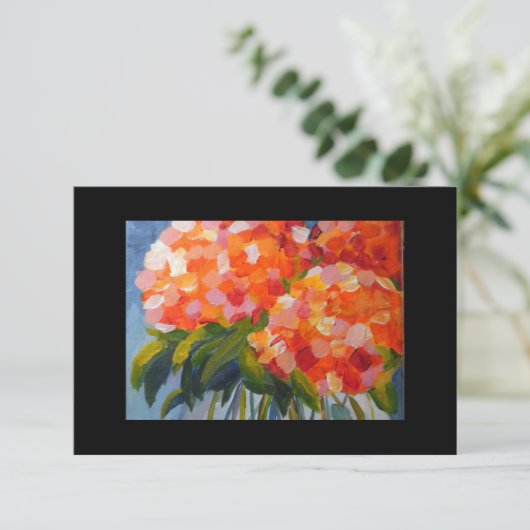 Calah's Hydrangea Flowers 3.5 x 5 Notecard Kaart (Staand voorkant)