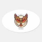 Calailib Golden Eagle Ovale Sticker (Voorkant)
