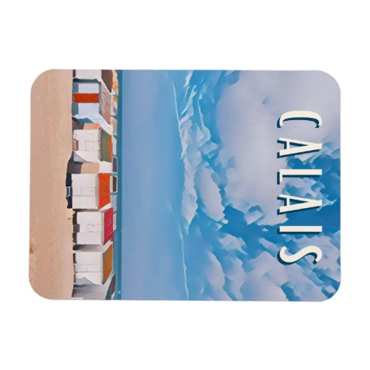 Calais Foto Vintage Magneet (Horizontaal)