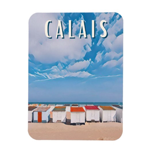 Calais Foto Vintage Magneet (Verticaal)