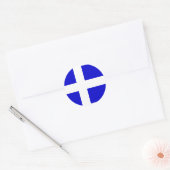 Calais, Frankrijk vlag Ronde Sticker (Envelop)