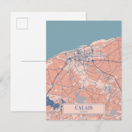 Calais Frankrijk Winderige Stad Kaart Reizen