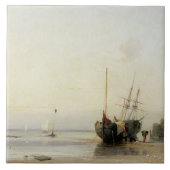 Calais Pier, c.1823-24 (olie op het paneel) Tegeltje (Voorkant)