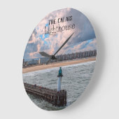 Calais vuurtoren met water I acrylwandklok Grote Klok (Hoek)