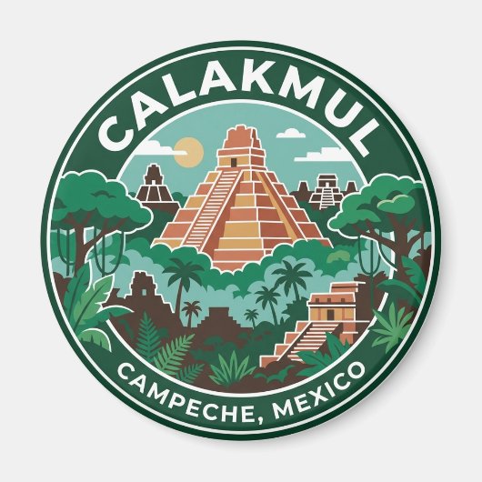 Calakmul Mexico Magneet (Voorkant)