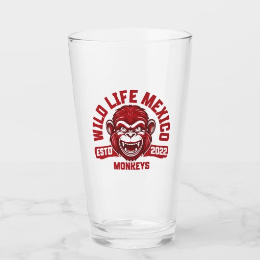 Calakmul Monkeys aus Mexikos Dschungel Glas (Voorkant)